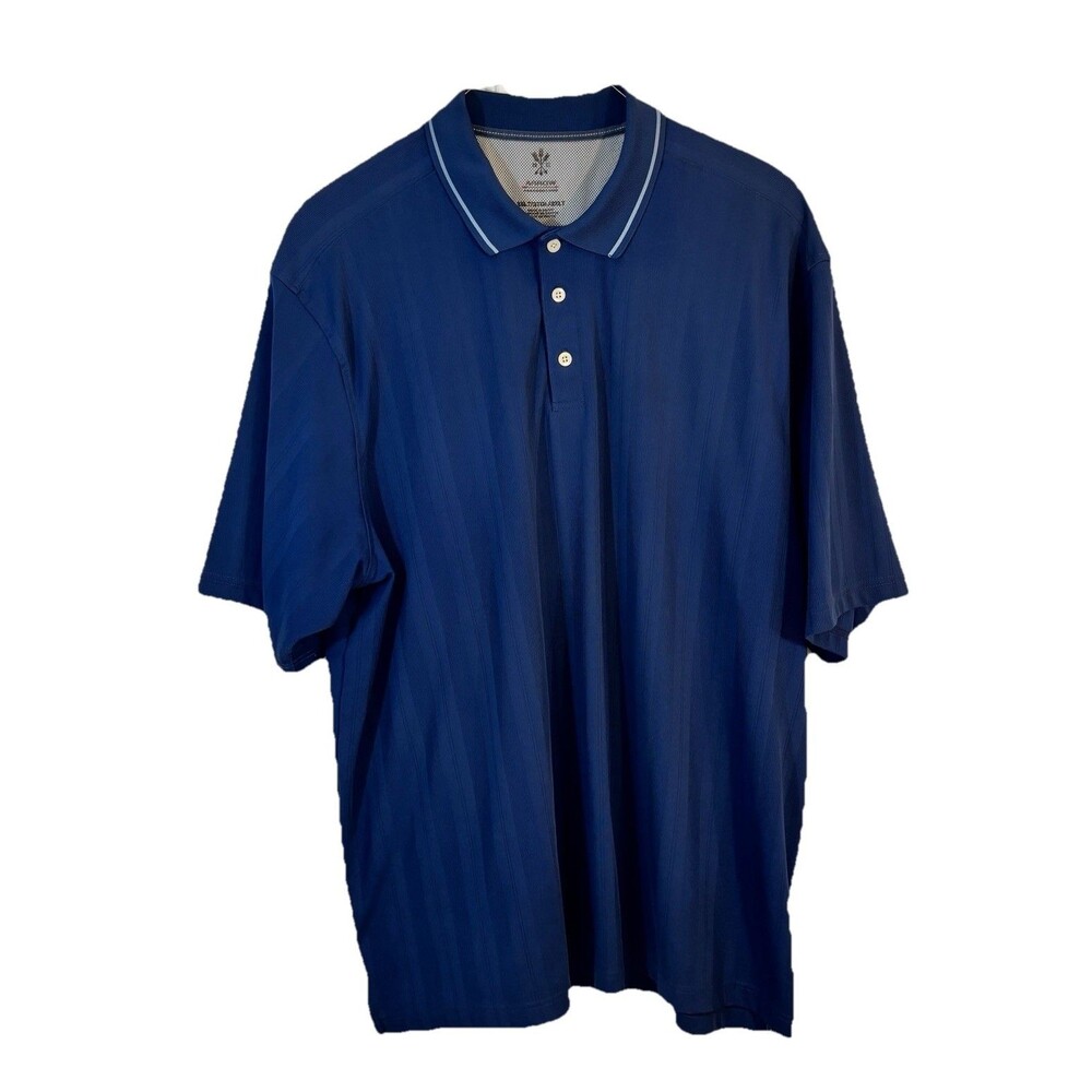 Arrow Men's 3XLT Short Sleeve Navy Blue Polo Shirt Textured